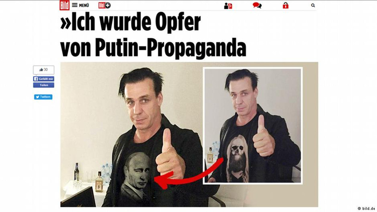 Лідер Rammstein назвав фальшивими свої фото у футболці з Путіним - фото 1