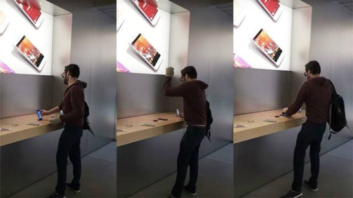 Хлопець влаштував погром в Apple Store - фото 1