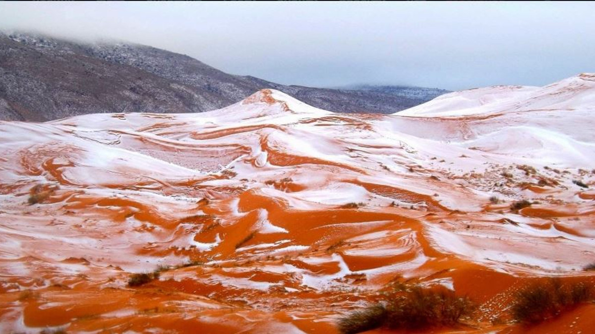 NASA опублікувало супутникове фото снігу в пустелі Сахара - фото 1